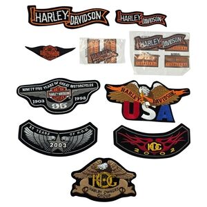 Vintage Harley Davidson HOG Patch Lot Sturgis USA Biker Vest